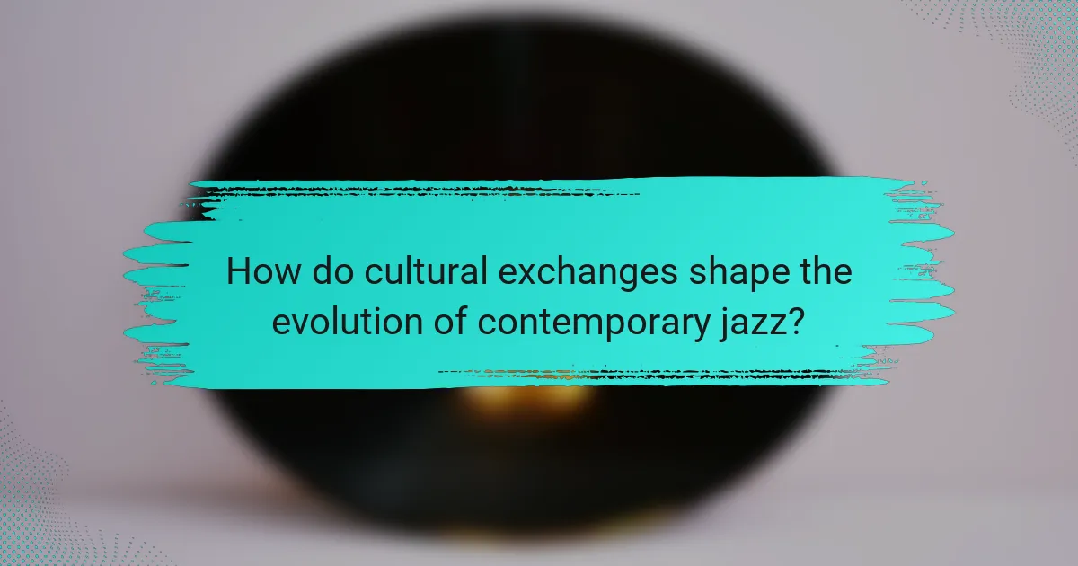 How do cultural exchanges shape the evolution of contemporary jazz?