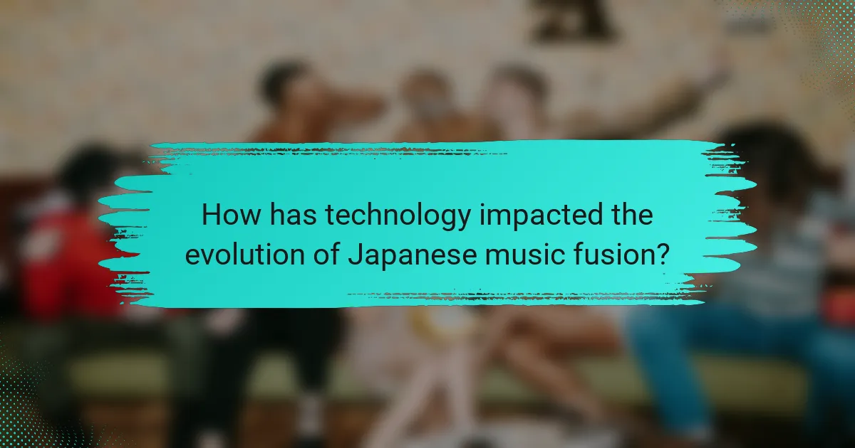 How has technology impacted the evolution of Japanese music fusion?