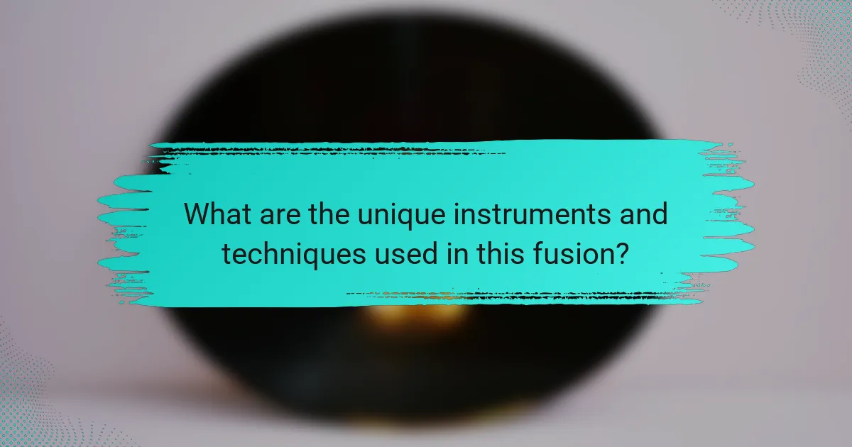 What are the unique instruments and techniques used in this fusion?