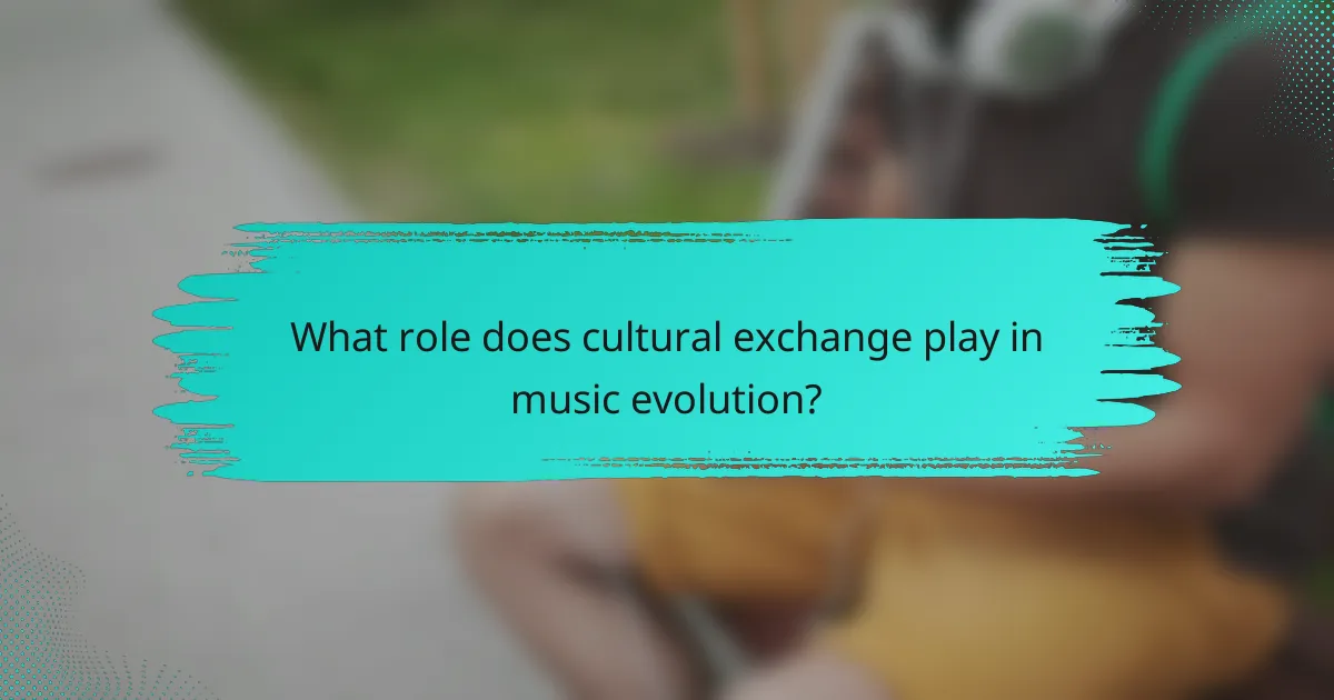 What role does cultural exchange play in music evolution?