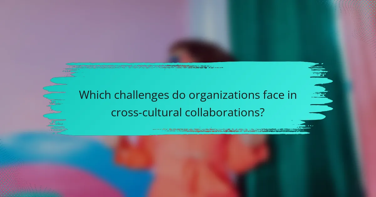 Which challenges do organizations face in cross-cultural collaborations?